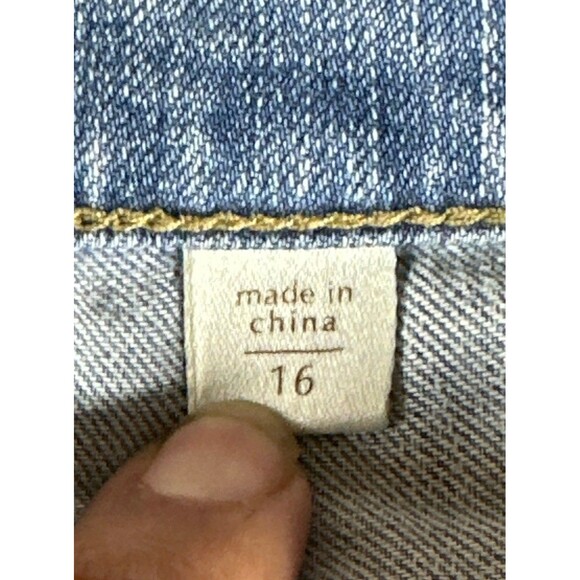 Coldwater Creek button fly raw hem crop jean Size 16 - Picture 8 of 13